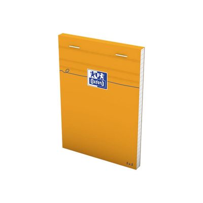 3020121062784-Oxford - Bloc notes - 10 x 15 cm - 160 pages - petits carreaux - 80G - orange-Angle droit-1