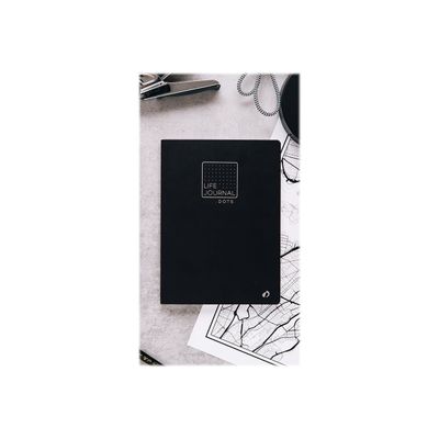 3371010460106-Quo Vadis Life Journal Slim - Carnet de notes - A5 - pointillés - noir-Avant-3