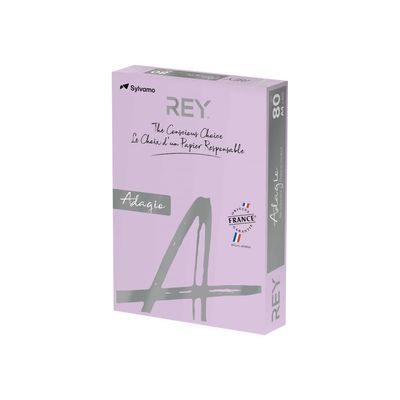 8421938302110-Rey Adagio - Papier couleur - A4 (210 x 297 mm) - 80 g/m² - Ramette de 500 feuilles - lilas-Angle droit-0