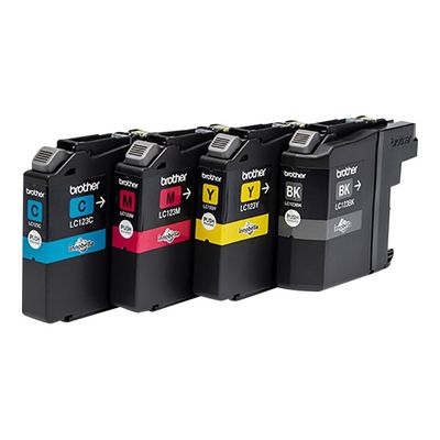 5014047563225-Brother LC123 - Pack de 4 - noir, cyan, magenta, jaune - cartouche d'encre originale-Angle droit-0