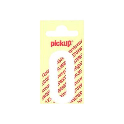 8711234222305-Pickup - Étiquette autocollante - 90 mm - Chiffre 0 - blanc mat-Avant-0