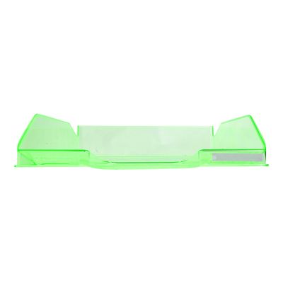 9002493019928-Exacompta COMBO Glossy - Corbeille à courrier vert pomme translucide-Avant-0