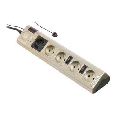 3700085612750-INFOSEC S5 Eco TV - Multiprise parafoudre 5 prises - parasurtenseur-Image du produit-0