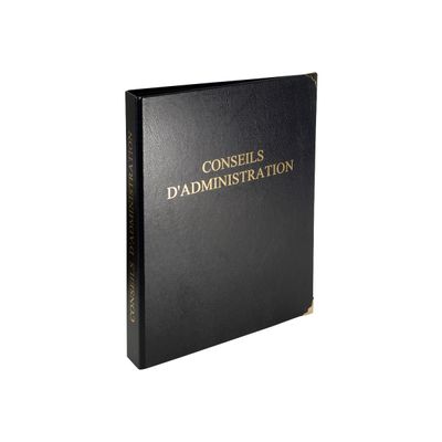 3157406749365-Exacompta - Reliure registre Conseils d'administration - 32 x 26 cm - 4 anneaux avec rechar-Angle gauche-0