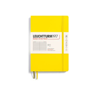4004117582899-Leuchtturm1917 - Carnet de notes souple A5 - ligné - jaune citron-Avant-0