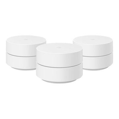 0193575025407-Google Wifi 2021 edition EU - pack de 3 routeurs sans fil - blanc-Avant-0