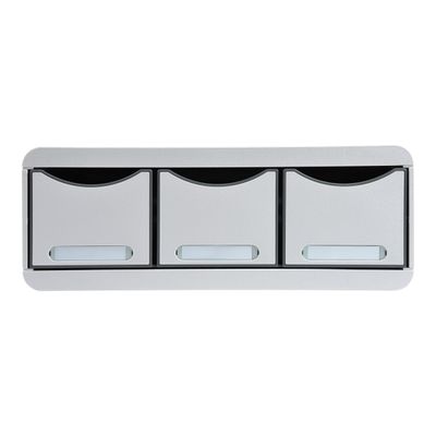 9002493424166-Exacompta Toolbox Maxi - Module de classement à l'italienne 3 tiroirs - gris lumière-Avant-1