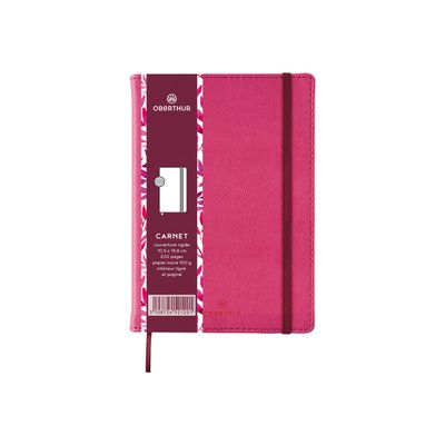 3108724521201-Oberthur Carmen - Carnet de notes rigide A6 - ligné - rose-Avant-5