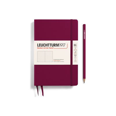 4004117635489-Leuchtturm1917 - Carnet de notes rigide B6+ - pointillés - bordeaux-Avant-0