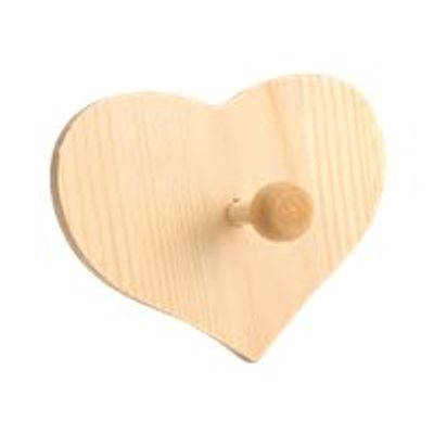 3532431009767-Graine Creative - patère en bois - cœur - 15 x 12 x 5 cm-Angle gauche-0