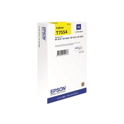 8715946540238-Epson T7554 - jaune - cartouche d'encre originale-Angle gauche-0