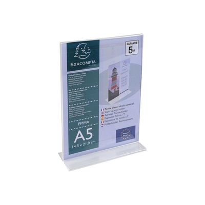 9002493104297-Exacompta - 30 Porte-visuels droit - A5 vertical-Angle gauche-1