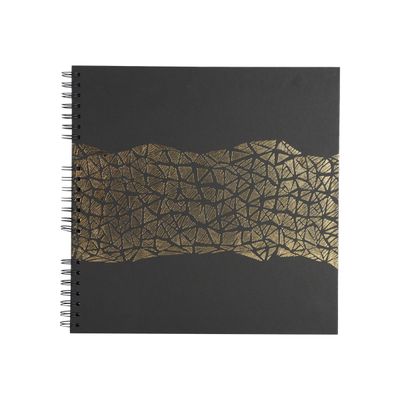 3130630169819-Exacompta Aramy - Album photos 32 x 32 cm - 60 pages - noir/or-Avant-0