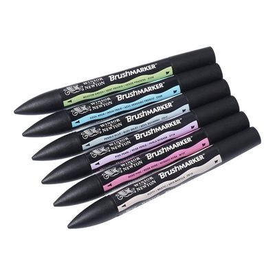 884955070505-BrushMarker - Pack de 6 stylos pinceaux et marqueurs - tons pastels-Angle gauche-1