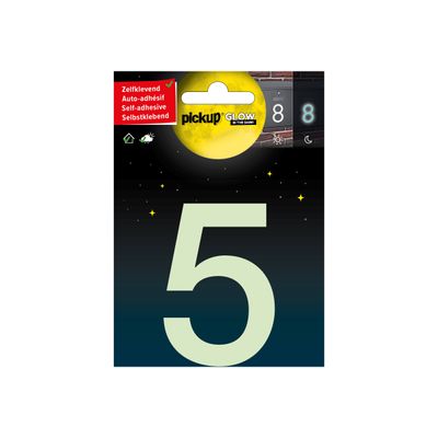 8711234005267-Pickup Glow in the dark - Étiquette autocollante phosphorescente 75 mm - Chiffre 5-Avant-0