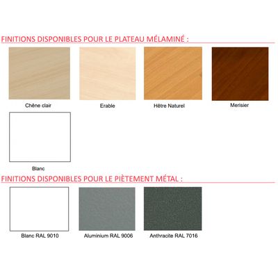 2012349454923-Bureau EVIDENCE - 140 cm - Pieds blancs - Plateau imitation hêtre--0