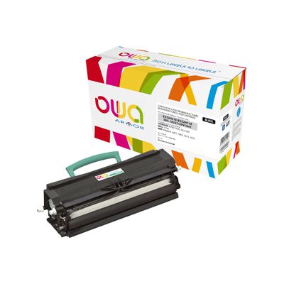 3112539605087-Cartouche laser compatible Lexmark E352H21E - noir - Owa K12355OW-Angle gauche-0