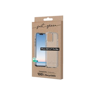 3571211463771-Just Green - coque de protection pour Iphone 13 Pro Max - transparent-Angle droit-5