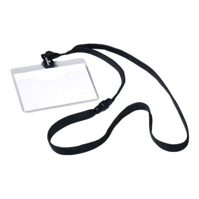 4005546800141-Durable - 10 Portes badge de nom avec cordon - 60 x 90 mm-Angle gauche-0