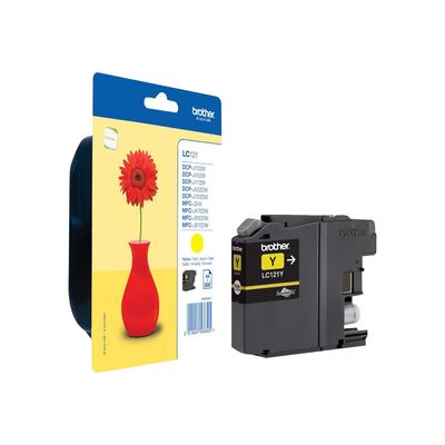 4977766723213-Brother LC121 - jaune - cartouche d'encre originale-Angle gauche-0