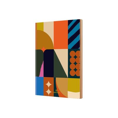 3664447153117-Oberthur Malaga - Carnet de notes souple - A5 - ligné - 200 pages - géométrique-Angle droit-0