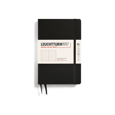 4004117635694-Leuchtturm1917 - Carnet de notes rigide B6+ - pointillés - noir-Avant-0