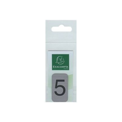 3130630671855-Exacompta - Pictogramme - Chiffre 5 - 25 x 44 mm - aluminium brossé-Avant-0