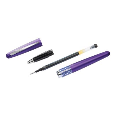 4902505505034-Pilot Retro Pop - Stylo plume violet / ellipses-Angle gauche-1