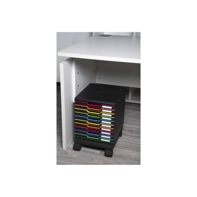 9002491326714-Exacompta Office - Roulettes pour armoire à tiroirs - noir-Angle droit-5