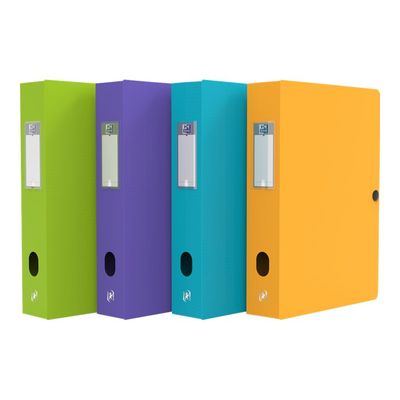 3045058207022-Oxford Memphis - Boîte de classement plastique - dos 80 mm - disponible dans différentes -Angle gauche-0