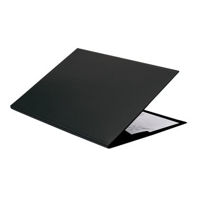 3338805000596-L'Agenda Moderne Satiny - Sous-main à rabat - 56 x 38 cm - noir - Quo Vadis-Angle gauche-0