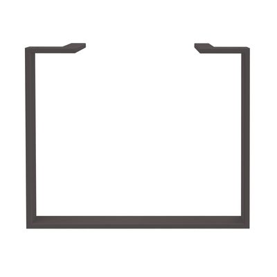 3253310421950-Bureau compact LOFTER - L180 cm - Retour à gauche - Plateau imitation noyer - pied carbone - (pied de renfort obligatoire à rajou--3