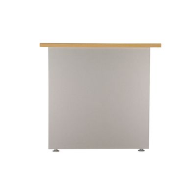 3253310106833-Bureau compact à droite DUAL - L180 cm - Pieds alu - plateau imitation Erable (Pieds de renfort ou caisson bout de bureau obligatoire à rajou--2