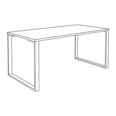 0404000122753-Bureau droit LOFTER - L120 cm - Plateau imitation Erable - pied Blanc--4