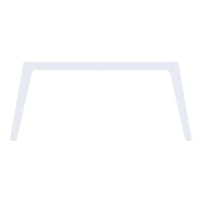 3253310163072-Bureau double STEELY - L140 cm - Double face Suivant - Pieds blanc - plateau imitation Chêne clair--1
