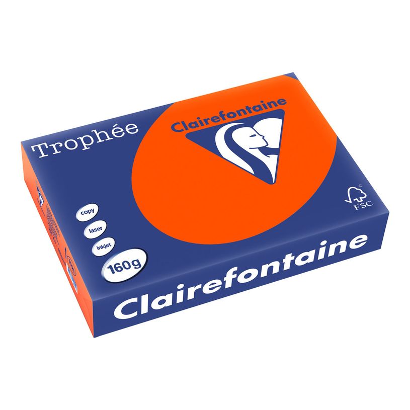 3329680102109-Clairefontaine Trophée - Papier couleur - A4 (210 x 297 mm) - 160 g/m² - Ramette de 250 feuil-P_1021_1-0