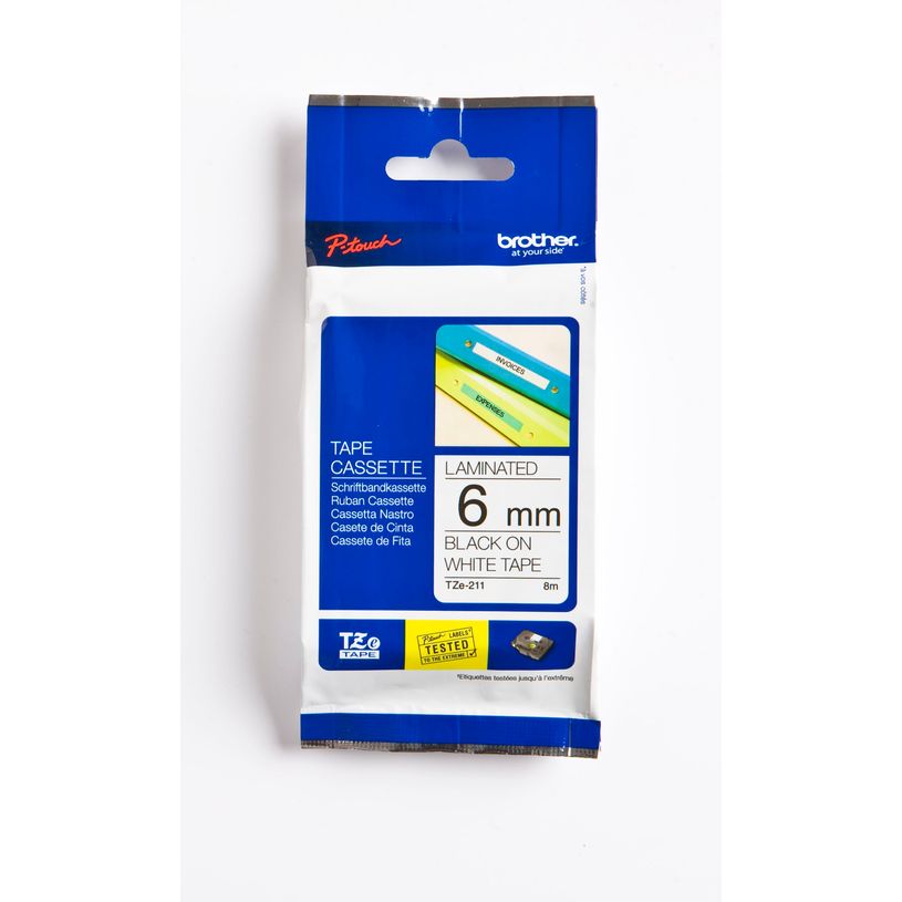 4977766052375-Brother TZe211 - Ruban d'étiquettes auto-adhésives - 1 rouleau (6 mm x 8 m) - fond blanc écr-P_2116_4-0