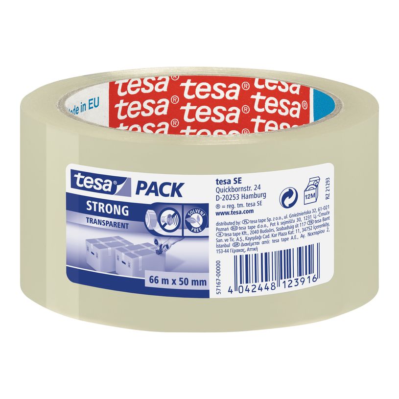 4042448123916-Tesapack Strong - Ruban adhésif d'emballage - 50 mm x 66 m - transparent-P_4195_1-0