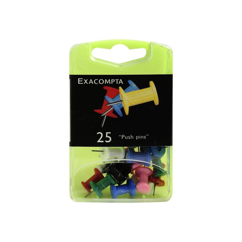 3364220147400-Exacompta - 25 Épingles Push pin's - 10 mm - couleurs opaques assorties-P_14740_3-2