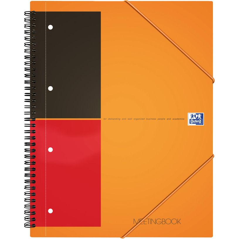3020120017020-Oxford Meetingbook - Cahier à spirale A4 (21x29,7 cm) - 160 pages - ligné-P_1001702_1-0