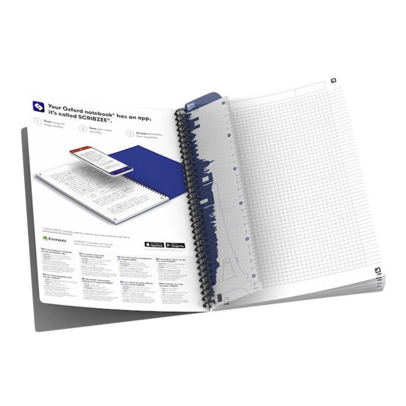3020120022109-Oxford Office Essentials - Cahier à spirale A4 (21x29,7 cm) - 180 pages - petits carreaux (5x5 mm) - disponib-P_10983772_1-4