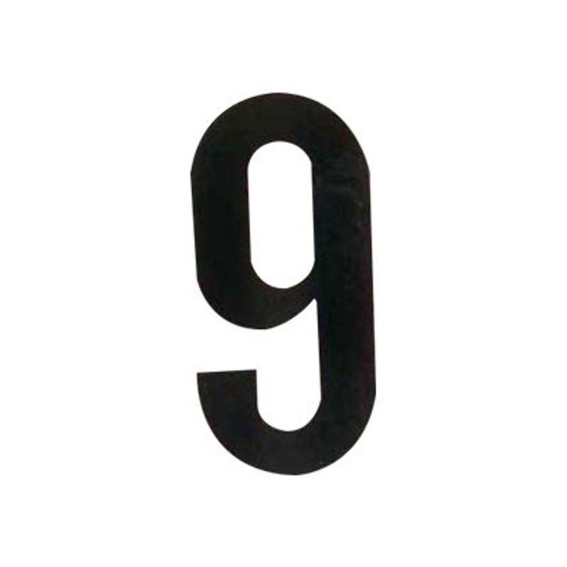 0400002210016-Pickup - Étiquette autocollante - 90 mm - Chiffre 9 - noir mat-P_221001_2-0