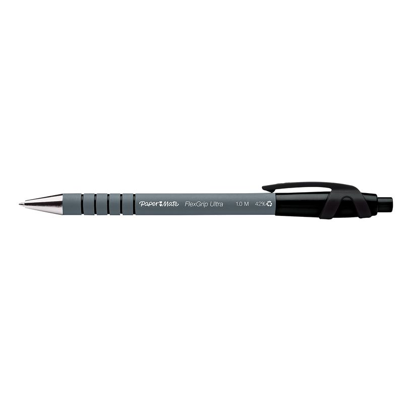 8008285265116-Paper Mate FlexGrip - 12 Stylos à bille - noir - rétractable-P_2651105_2-1