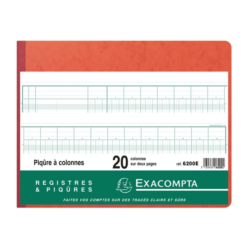 3130632062002-Exacompta - Piqûre comptable - 20 colonnes sur 2 pages - 25 x 32 cm - 80 pages-P_276200_1-5