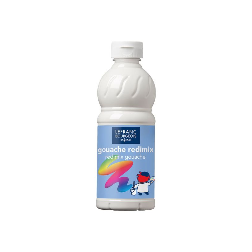 3013641880181-Lefranc Bourgeois Enfants Redimix - peinture - gouache - blanc - 500 ml-P_300010344_1-0