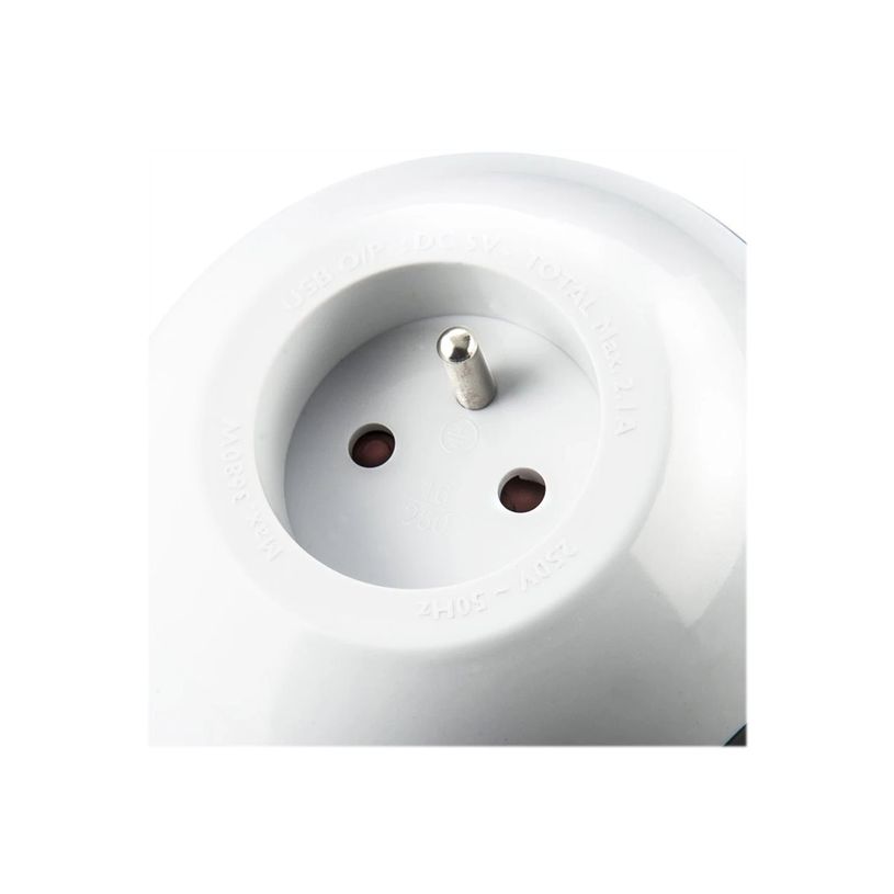 3760110686439-Watt&Co WATT'ball - multiprise 4 prises - 2 prises secteurs + 2 prises USB - blanc et turq-P_300028935_7-5