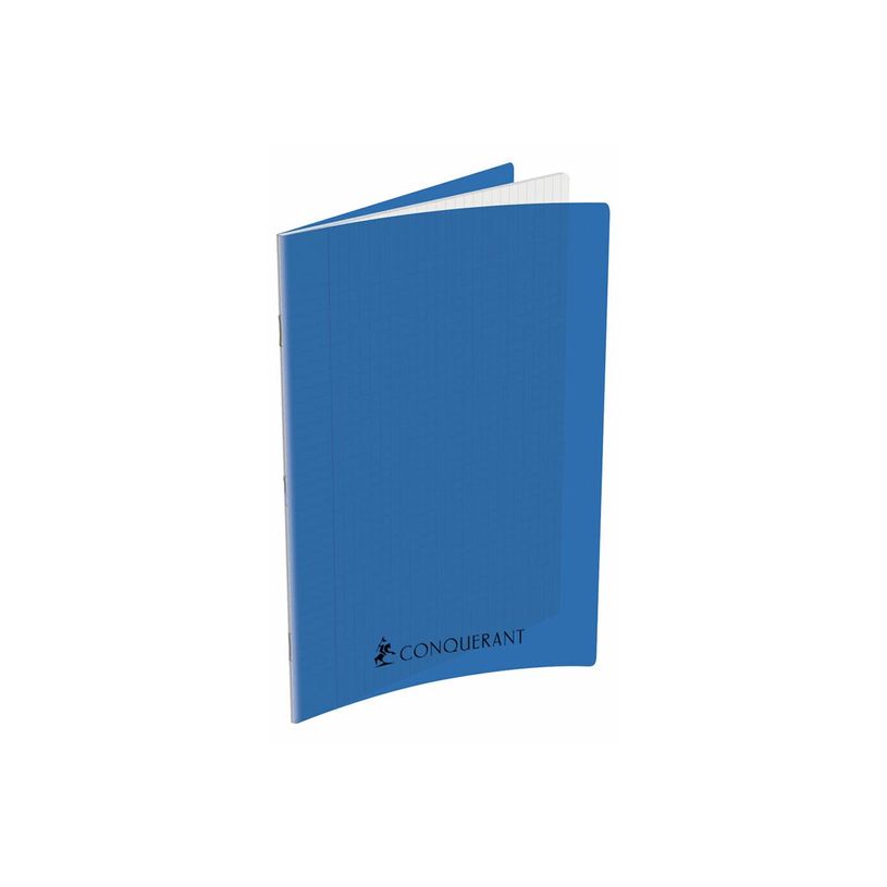 3020120104676-Conquérant Sept - Cahier polypro 24 x 32 cm - 192 pages - grands carreaux (Seyes) - bleu-P_300048902_1-0