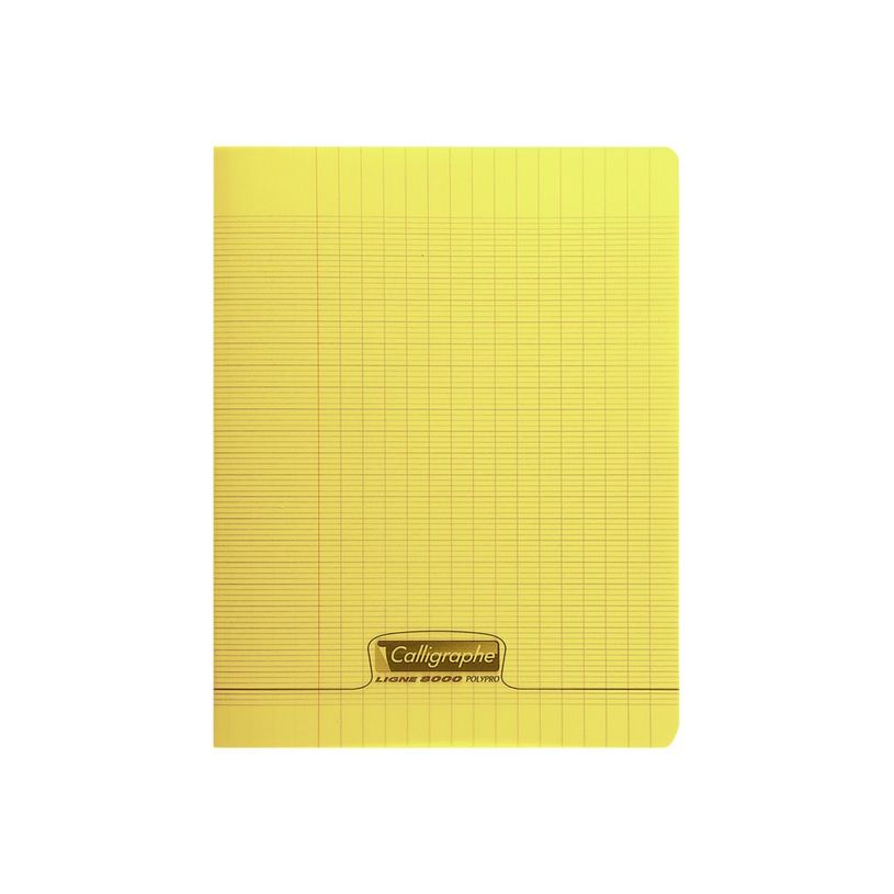 3210330183442-Calligraphe 8000 - Cahier polypro 17 x 22 cm - 192 pages - grands carreaux (seyès) - jaun-P_300052051_1-0