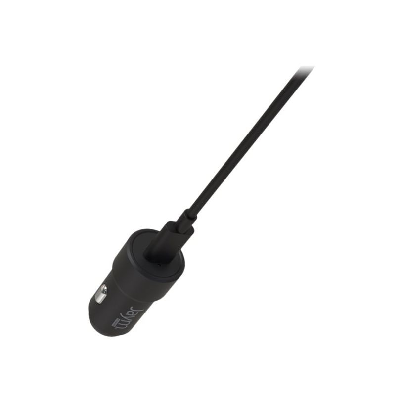 3701263511810-JAYM - Chargeur allume cigare pour voiture - 1 USB + câble USB-C vers USB-C - noir-P_300052163_3-0