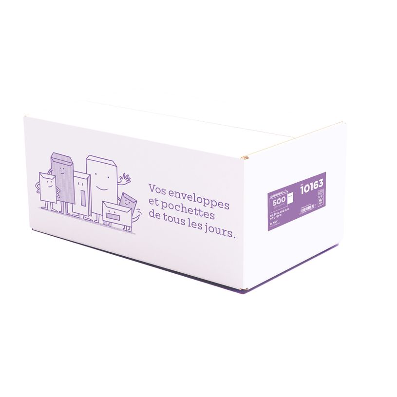 3240180101631-La Couronne - 500 Enveloppes C6 114 x 162 mm - 80 gr - sans fenêtre - blanc - bande auto-a-P_35332060_1-0